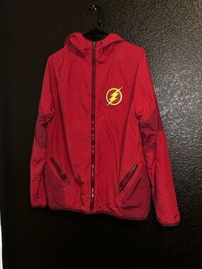 Boxlunch DC Comics The Flash Hooded Windbreaker Jacket size medium